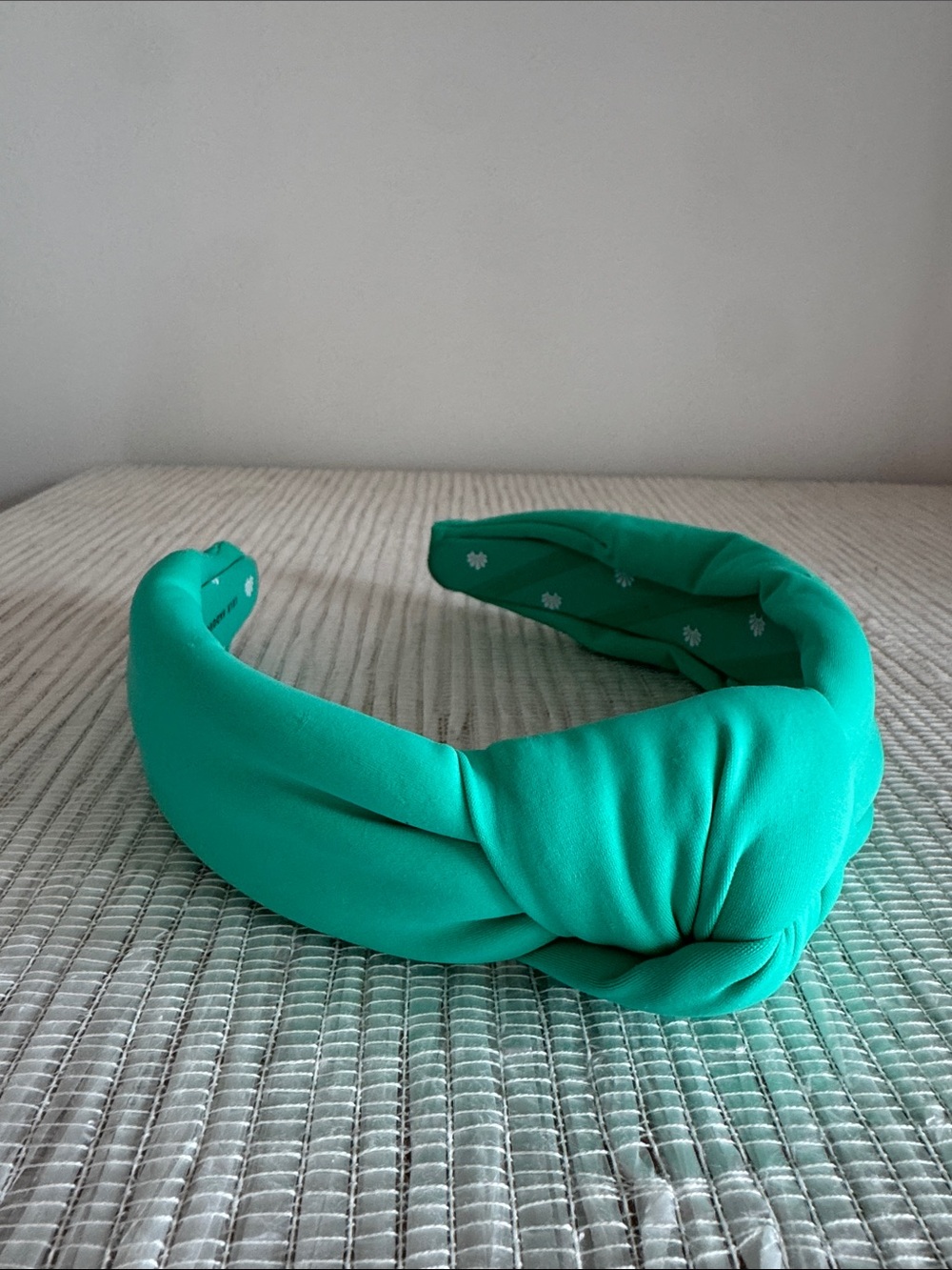 Lele Sadoughi Teal Neoprene Knotted Headband